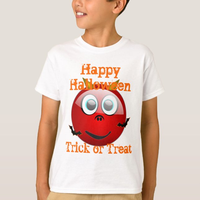 Camiseta truque de monstro do diabo engraçado (Frente)
