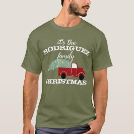 Camiseta Truque e árvore Vermelha de Natal Familiar Persona