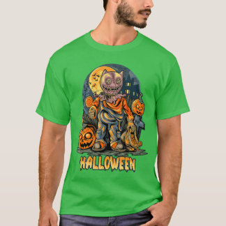 Camiseta Truque engraçado para tratar abóbora de Halloween