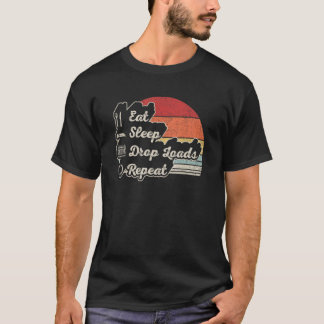 Camiseta Truque Engraçado Presente Retro Coma Cargas de Lar