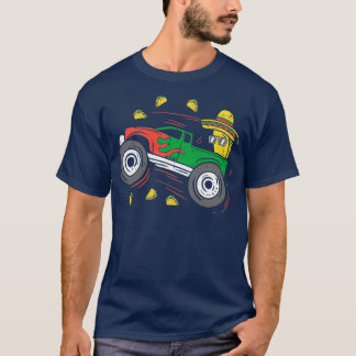 Camiseta Truque Monstro Engraçado de Condução de Taco 2