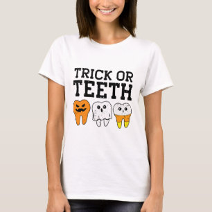 Camiseta Truque Ou Dentes Dentista Dentária De Istambul Cos