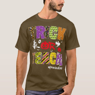 Camiseta Truque Ou Ensino Principal Life Halloween Pumpkin