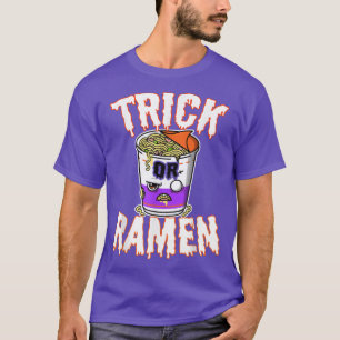 Camiseta Truque ou Ramen Halloween Figurume Superior Cute A