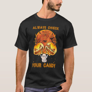 Camiseta Truque ou tratamento de doce de pirulito Sempre Ve