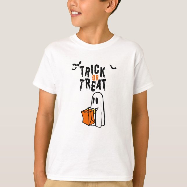Camiseta Truque Ou Tratamento De Halloween (Frente)