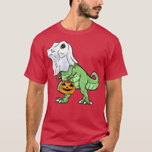 Camiseta Truque ou Tratamento do Fantasma do Dinossauro do 