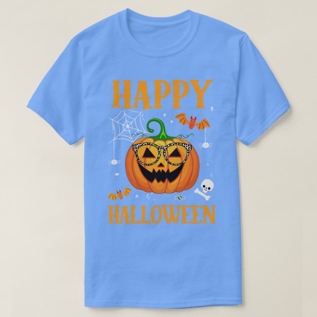 Camiseta Truque Ou Tratar Abóbora Feliz Halloween (Frente do Design)