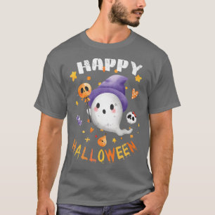 Camiseta Truque Ou Tratar Bruxa Fantasma Dia de as Bruxas e