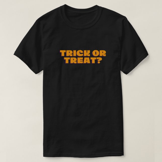 Camiseta Truque Ou Tratar? Halloween (Frente do Design)