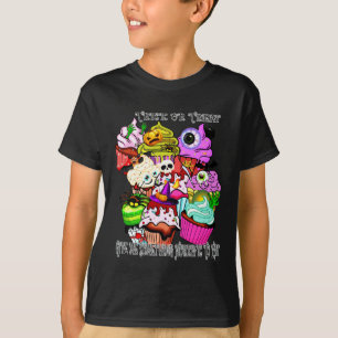Camiseta Truque Ou Tratar Me Dá Algo Horrível Para Comer