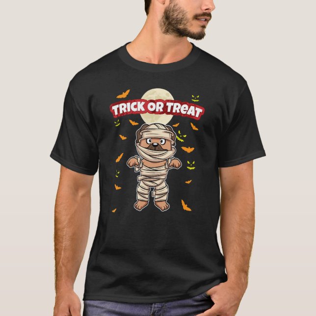 Camiseta Truque Ou Tratar O Assustador Salão Do Monstro Do  (Frente)