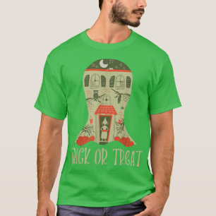 Camiseta Truque Ou Tratar O Desenho De Halloween De Fantasm