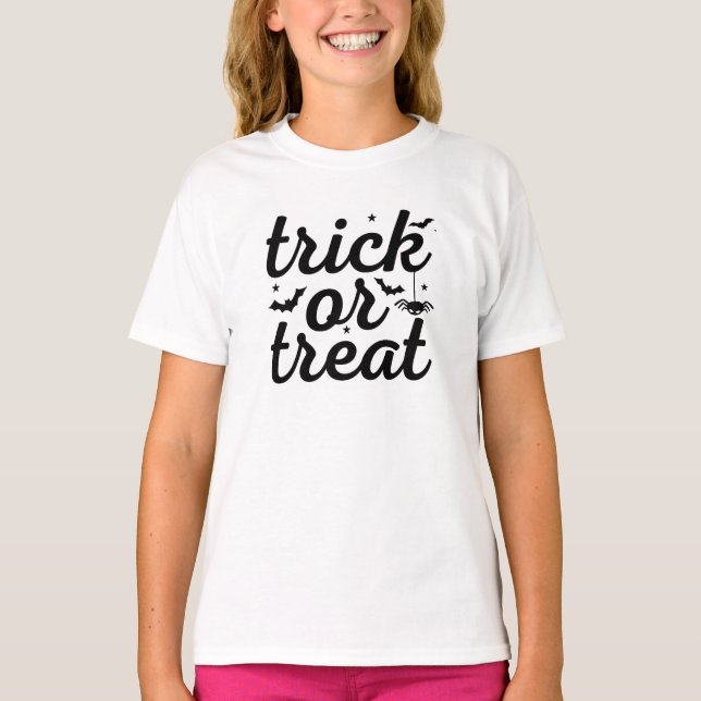 Camiseta Truque Ou Tratar O Halloween (Frente)