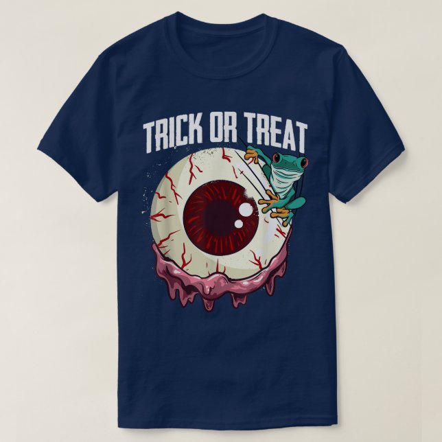 Camiseta Truque Ou Tratar O Sapo Assustador De Halloween Pr (Frente do Design)