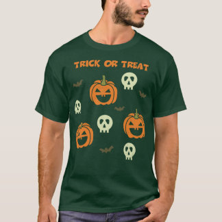 Camiseta Truque Ou Tratar O Teto Do Dia de as Bruxas engraç