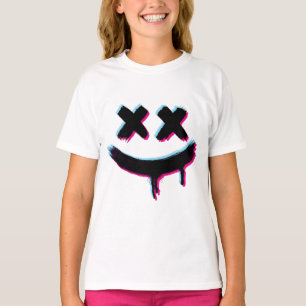 Camiseta Truque ou trate a face sorridente do Dia das Bruxa