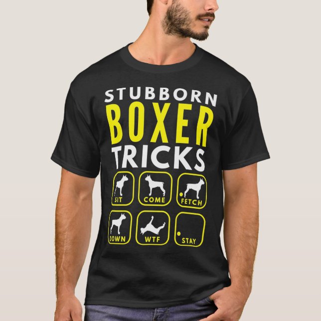 Camiseta Truques de Boxer Stubborn - Prêmio de Formação de  (Frente)