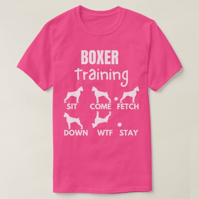 Camiseta Truques de Cachorro Boxer para Formação (Frente do Design)