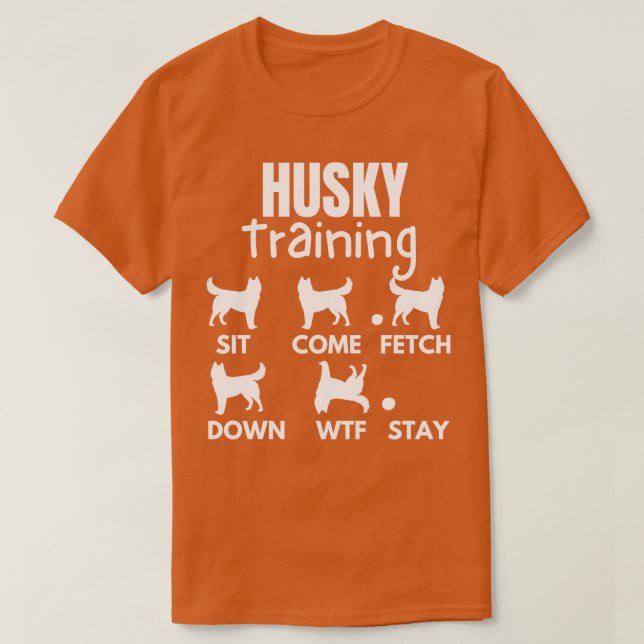 Camiseta Truques de cães de treino de roucos (Frente do Design)