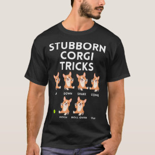 Camiseta Truques de Corgi Teimoso Humor Treinamento de Cach