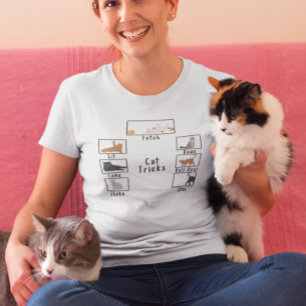 Camiseta Truques de Gatos Engraçados