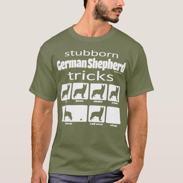 Camiseta Truques de German shepherd entubados (Frente)