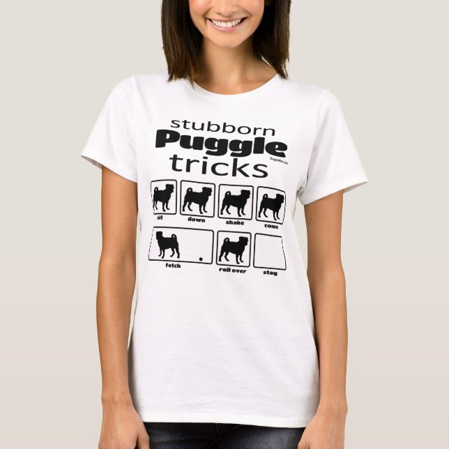 Camiseta Truques de Puggle Stubborn (Frente)