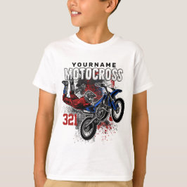 Camiseta Truques FMX de Corrida Múltipla Personalizada de E