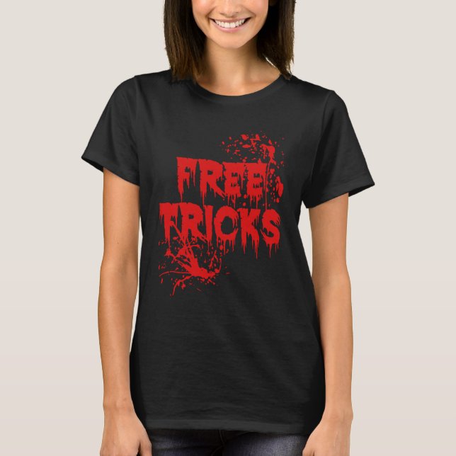 Camiseta Truques Grátis Ou Tratar O Hallow Boo Ghost Hallow (Frente)