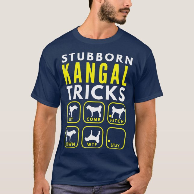 Camiseta Truques Kangais Stubborn - Formação de cães (Frente)