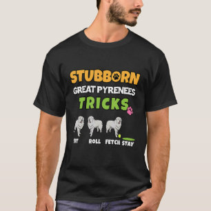 Camiseta Truques teimosos do Grande Pirenéus para cachorro