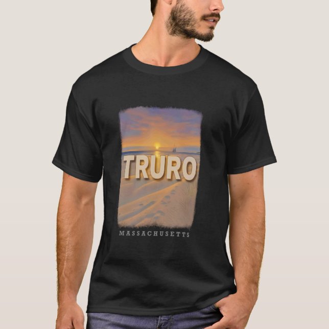 Camiseta Truro Massachusetts MÃE Corn Hill Beach Sunset SD6 (Frente)