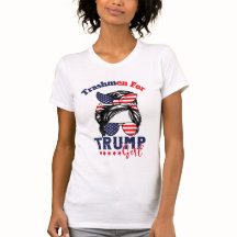 Trushmen para Trump Girl Messy Bun Eleição