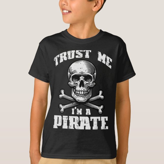 Camiseta Trust Me Im A Rate Skull Crossbones Funny Men Wome (Frente)