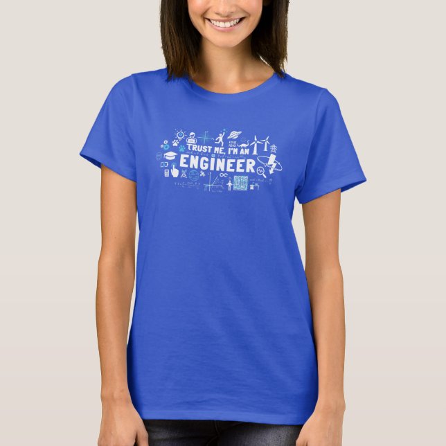 Camiseta TRUST ME, I'M AN ENGINEER feat Maxwell Gleichungen (Frente)