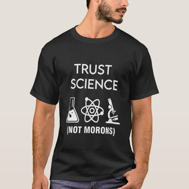 Camiseta Trusts Science Not Morons Retro (Frente)