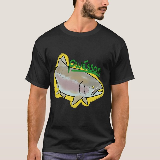 Camiseta truta arco-íris estilo história em quadrinhos (Frente)