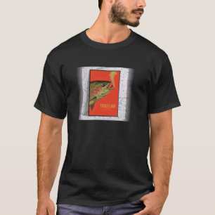 Camiseta Truta Arco-Íris Fumada, Pesca com Mosca
