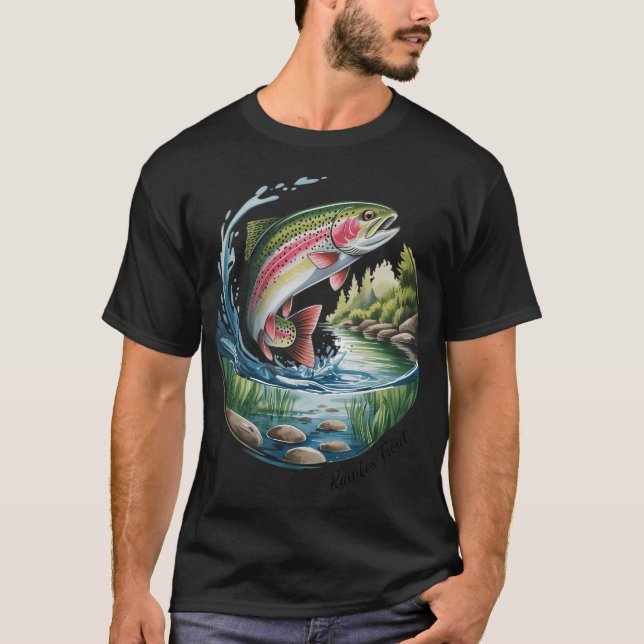 Camiseta Truta Arco-Íris: Joias do Rio â€“ Beleza e  (Frente)
