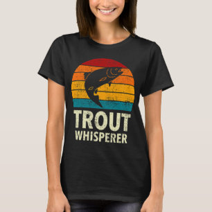 Camiseta Truta Arco-Íris Retro Esporte Pesca com Mosca e An