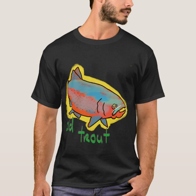 Camiseta Truta arco-íris velha (Frente)