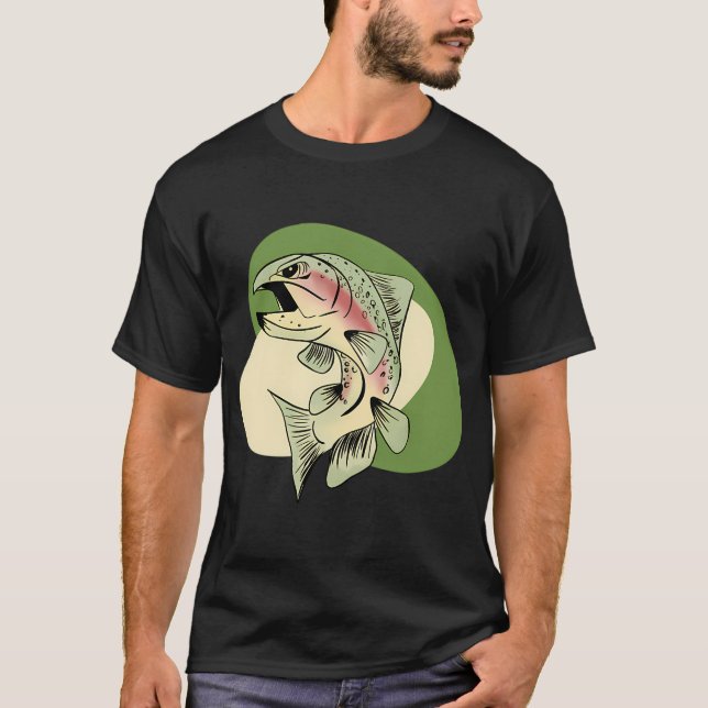 Camiseta Truta de desenho animado (Frente)