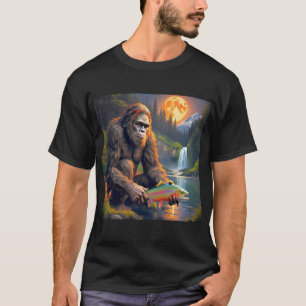 Camiseta Truta de Pé-Grande A Pescar à Lua
