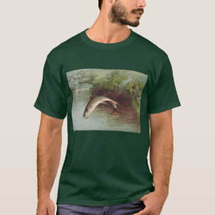 Camiseta Truta-de-riacho Saltitante por S.A. Kilbourne Peix