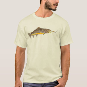 Camiseta Truta Marrom após Pesca com Mosca Seca