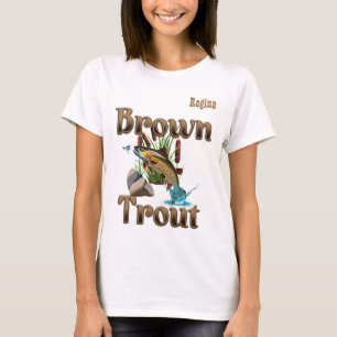 Camiseta Truta Marrom Feminina