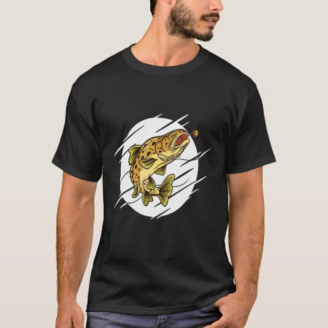 Camiseta Truta Marrom Peixe (Frente)
