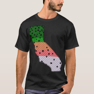 Camiseta Truta Pescaria Arco-Íris Patterno Califórnia Sta