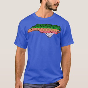 Camiseta Truta Pescaria Arco-Íris Patterno Norte Rua de oli